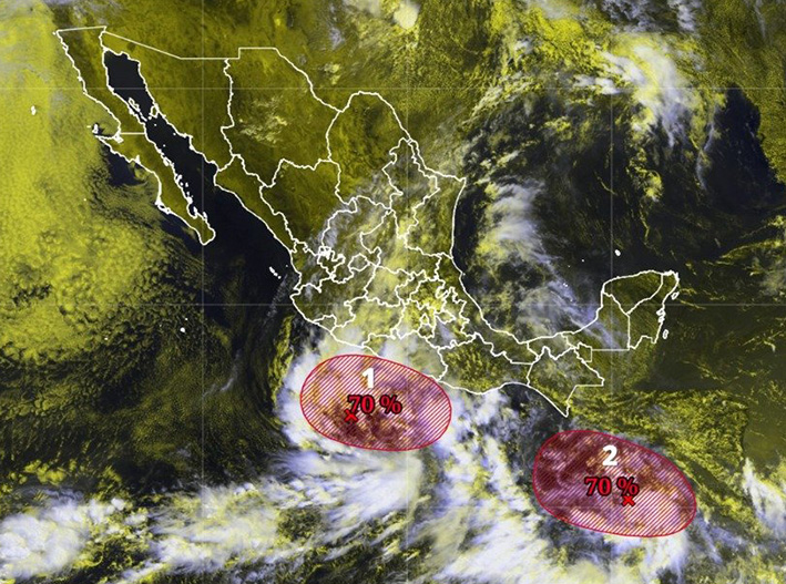 Pacífico se agita: México pone la mira en dos posibles ciclones