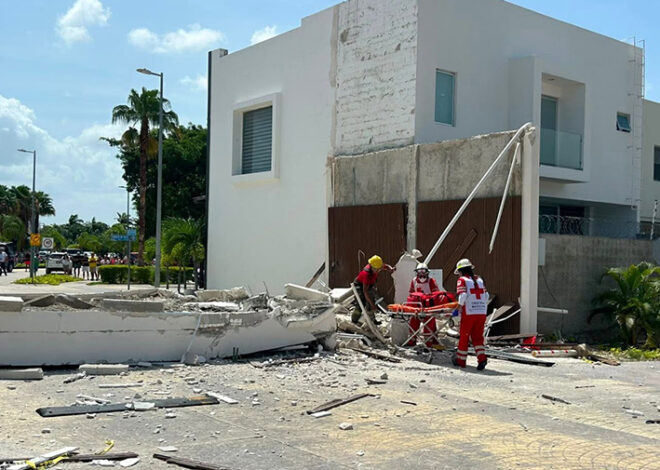 Confirma Fiscalía dos muertos por desplome en  Residencial Aqua de Cancún