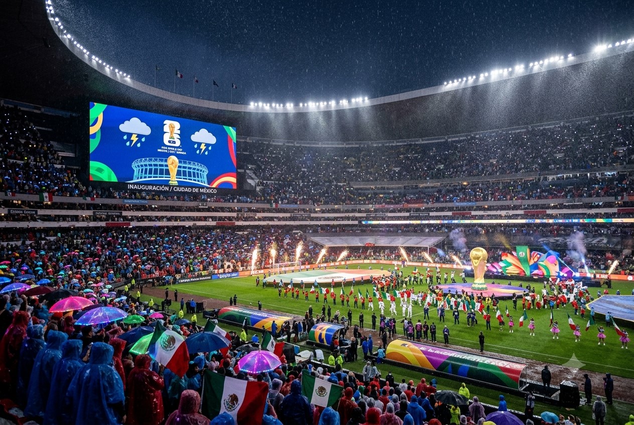 Lluvia amenaza la fiesta inaugural del Mundial 2026