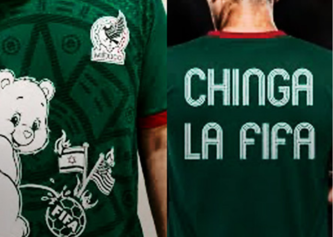 Protestan contra la FIFA y el Mundial 2026 con playeras antimundialistas