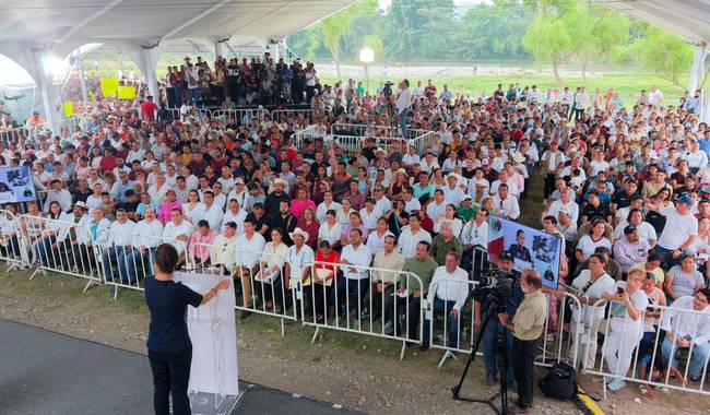 Sheinbaum inaugura muro de contención en Veracruz para prevenir inundaciones