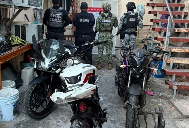 Catean taller clandestino y aseguran tres motocicletas en Playa del Carmen