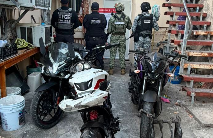 Catean taller clandestino y aseguran tres motocicletas en Playa del Carmen