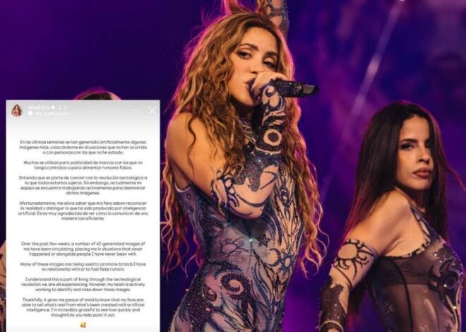 Shakira rompe el silencio y desenmascara fotos falsas creadas con IA