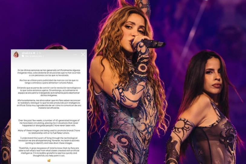 Shakira rompe el silencio y desenmascara fotos falsas creadas con IA