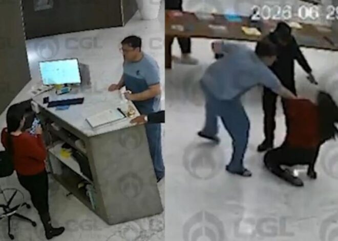 Empresario captado golpeando a recepcionista enfrenta denuncia