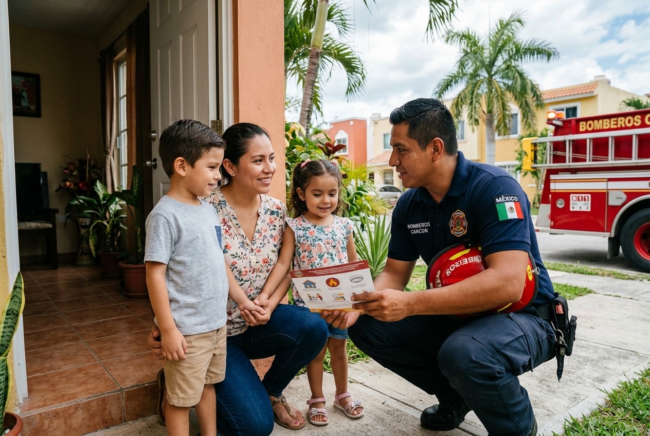 Bomberos de Cancún piden extremar precauciones en el hogar por vacaciones