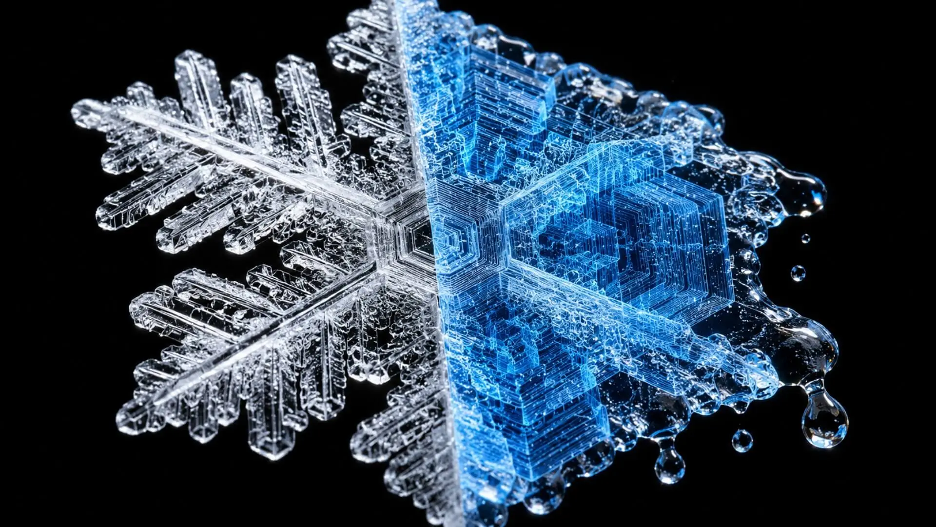 IA logra grabar por primera vez el deshielo de un copo de nieve en 3D con un nivel de detalle sin precedentes