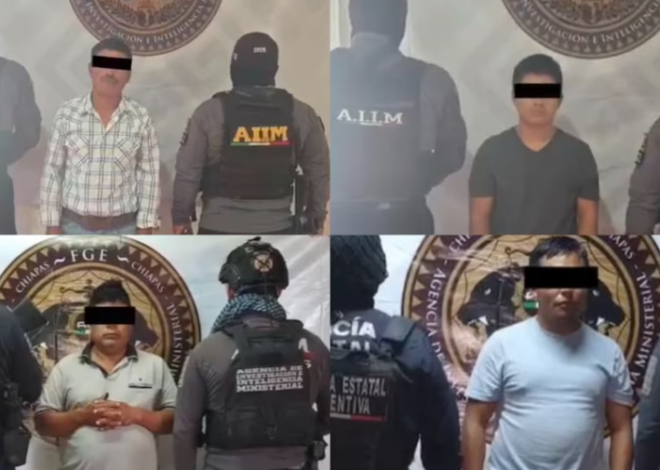 Detienen a cuatro hombres por abuso sexual contra un menor en Chiapas