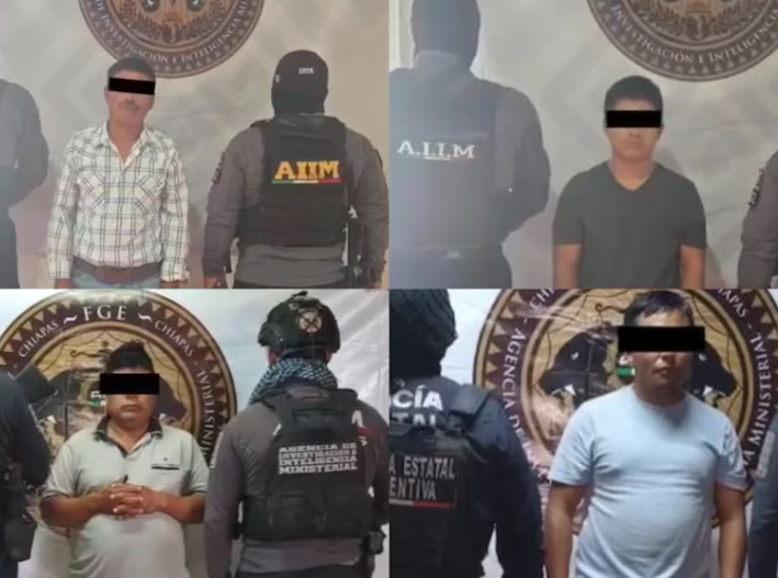 Detienen a cuatro hombres por abuso sexual contra un menor en Chiapas