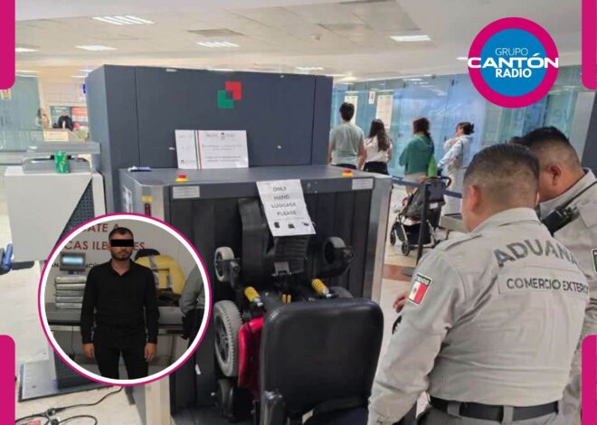Cae hombre con cocaína escondida en silla de ruedas en aeropuerto de Cancún