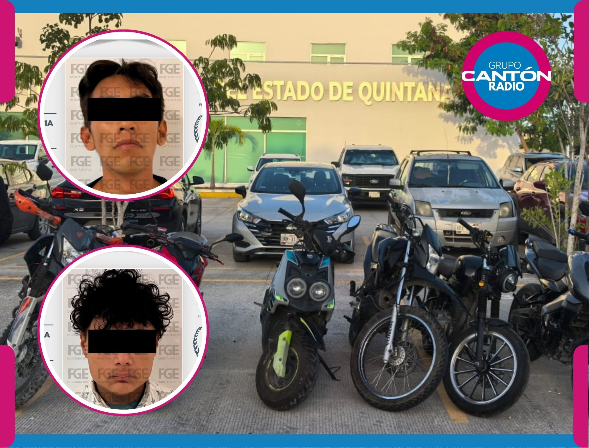 Caen dos con las manos en el manubrio: FGE recupera seis motos robadas en Cancún