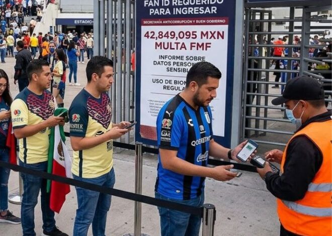 Multan a la FMF con 42.8 millones de pesos por manejo irregular de datos del Fan ID