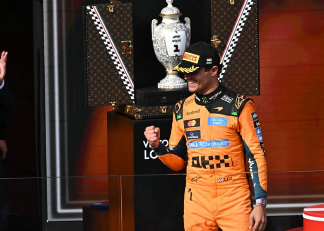 Lando Norris gana el GP de Hungría; Checo Pérez no termina la carrera
