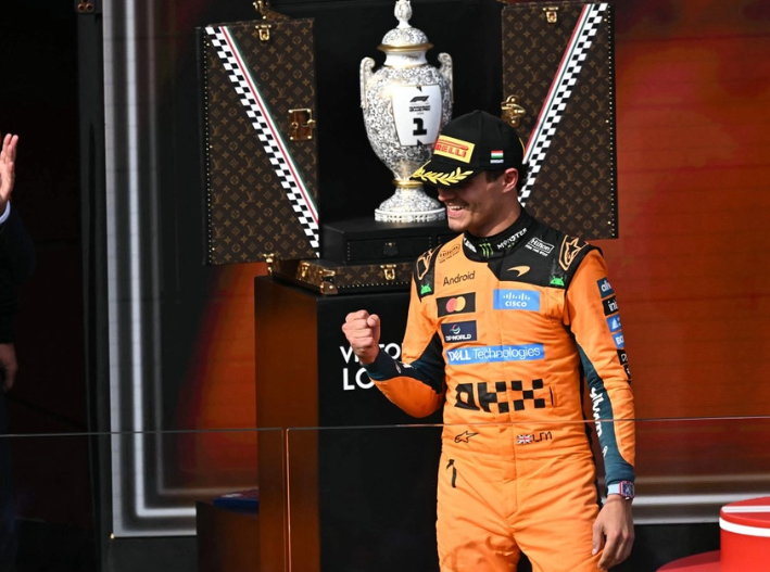 Lando Norris gana el GP de Hungría; Checo Pérez no termina la carrera