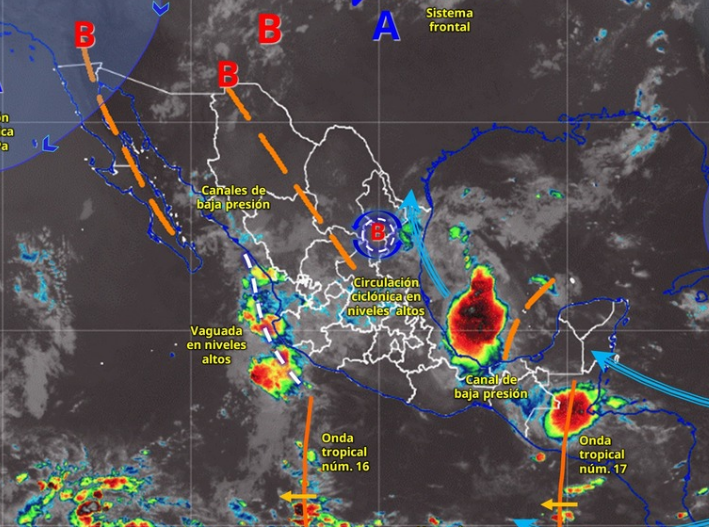 Pronostican lluvias y fuertes rachas de viento este jueves en Quintana Roo