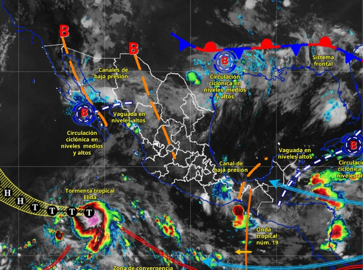 Lluvias fuertes y rachas de viento afectarán el sur de Quintana Roo