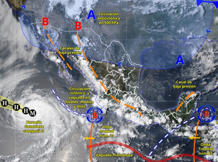 Calor intenso y lluvias fuertes marcarán el clima este miércoles en Quintana Roo