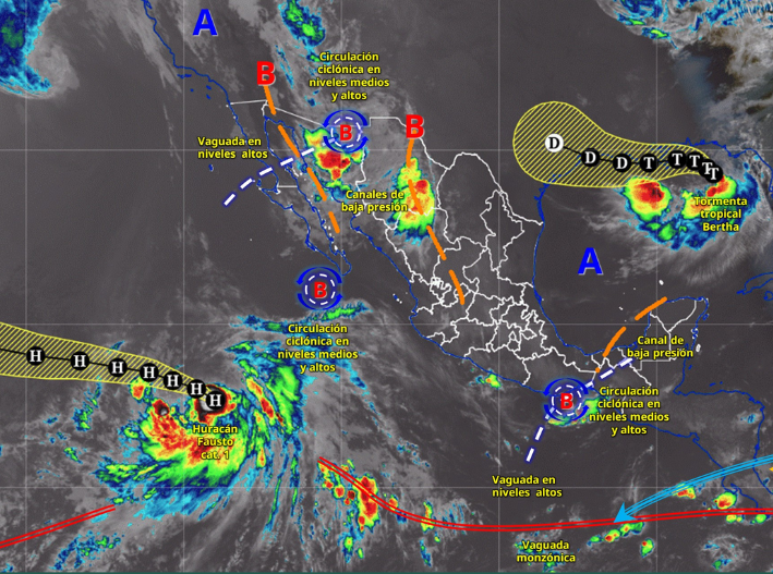 Prevén lluvias y fuertes rachas de viento para este martes en Quintana Roo