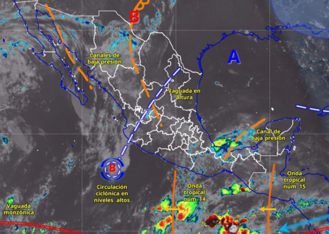 Onda tropical 15 provocará lluvias en Quintana Roo y la Península
