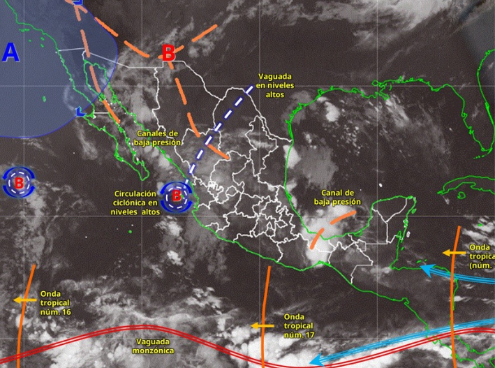 Nueva onda tropical provocará lluvias fuertes en Quintana Roo este viernes
