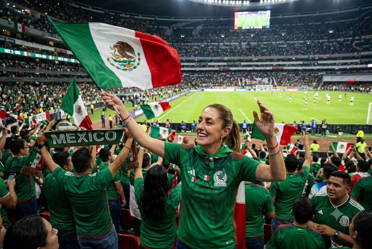 Sheinbaum se pone la verde: “¡Con todo contra Inglaterra!”