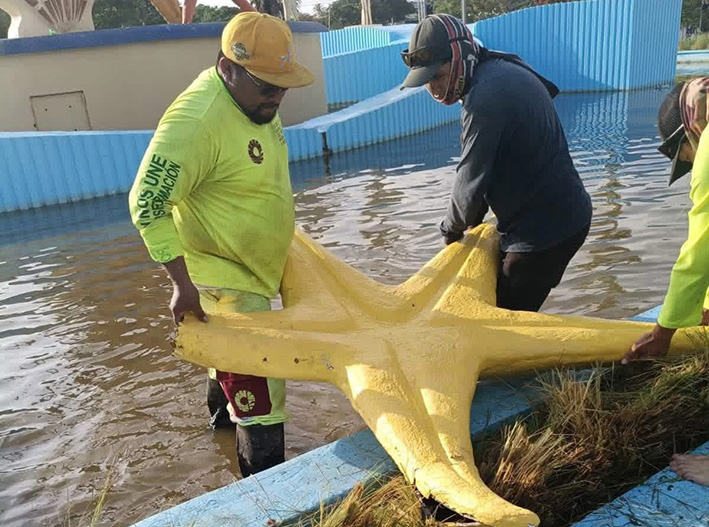 Del gol al vandalismo: tumban estrella de la Glorieta del Ceviche