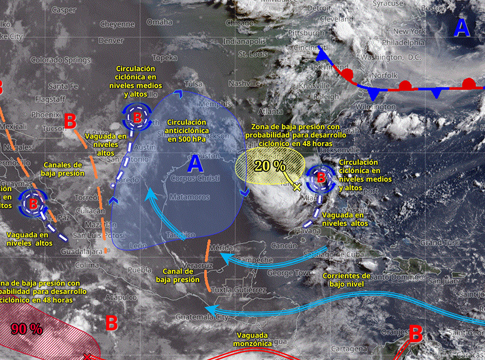 Quintana Roo, entre calor, lluvias y fuertes rachas de viento este sábado
