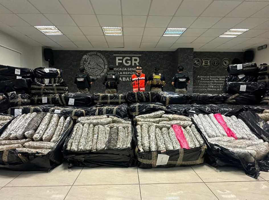 Golpe al narco en Tabasco: decomisan más de una tonelada de marihuana