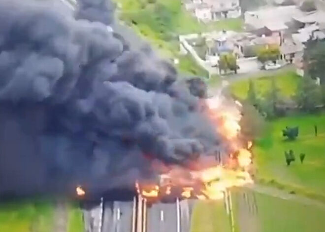 Infierno sobre el asfalto: pipa explota y deja muerte en carretera México-Veracruz