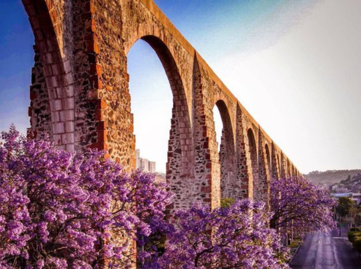 Entre jacarandas y 74 arcos: el gigante de Querétaro que lleva casi 300 años en pie