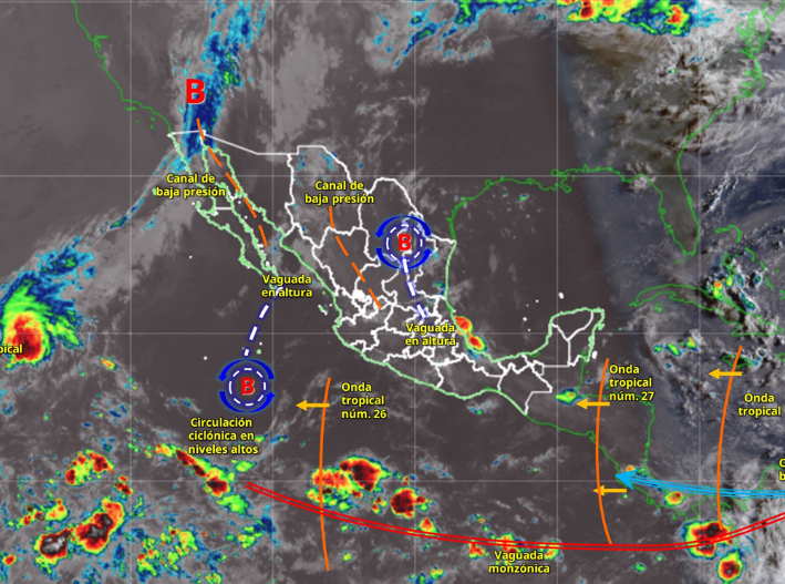 Onda tropical 27 se acerca a Quintana Roo; prevén lluvias fuertes este viernes