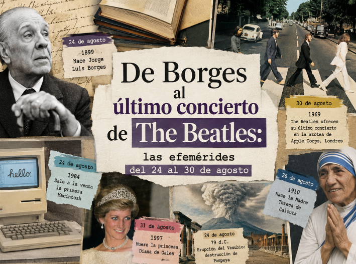 De Borges al último concierto de The Beatles: las efemérides del 24 al 30 de agosto
