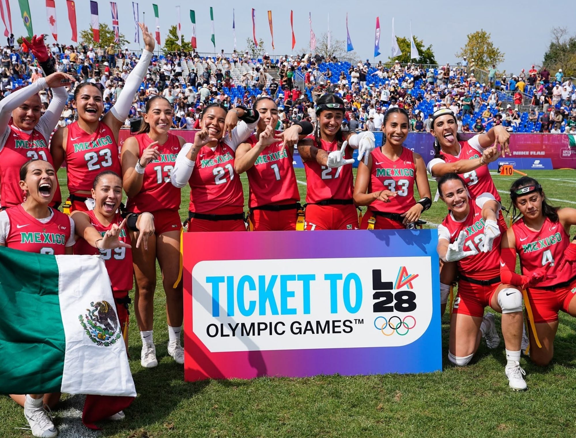 Selección mexicana femenil de flag football clasifica a Los Ángeles 2028