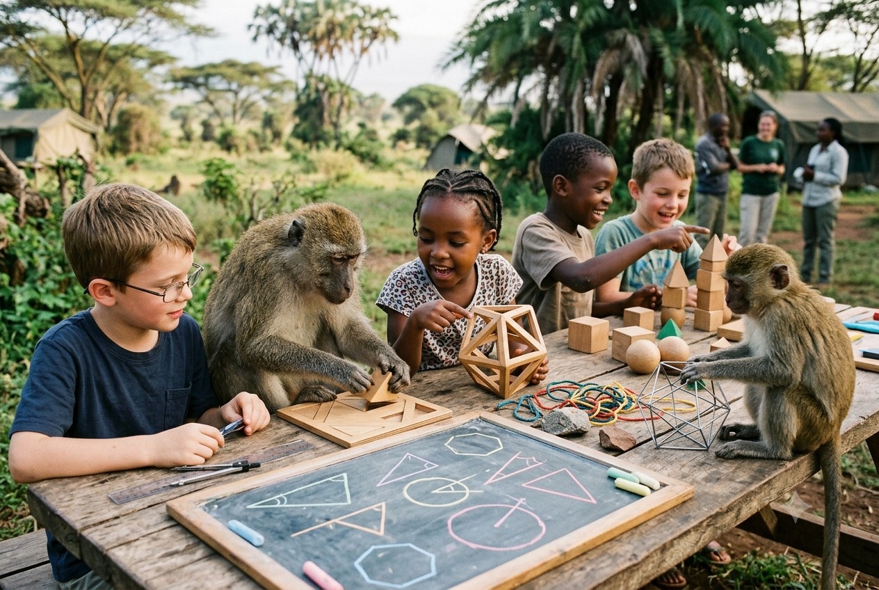 Monos y niños comparten una sorprendente intuición de la geometría