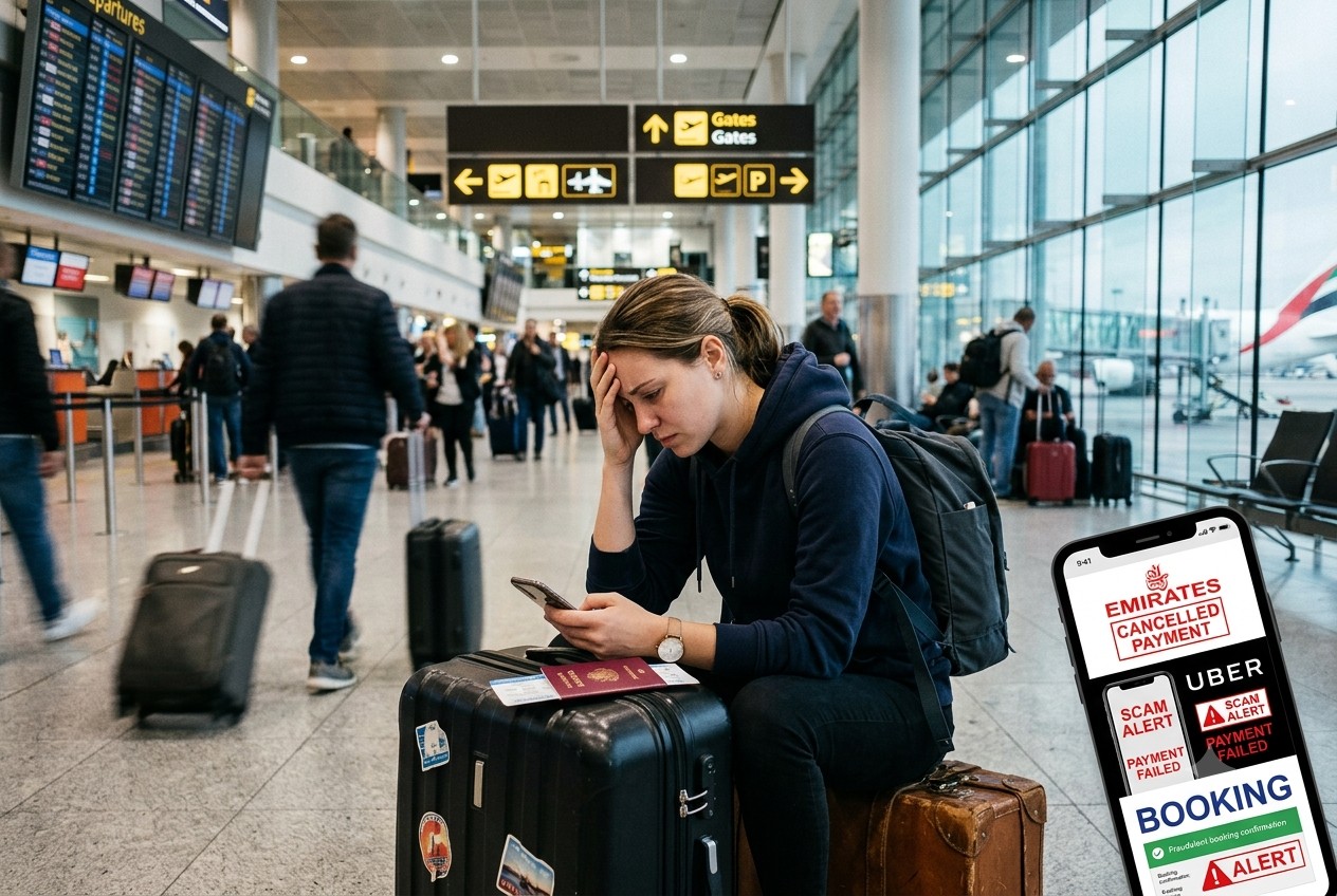 Viajar también tiene riesgos: estafadores clonan a Emirates, Uber y Booking