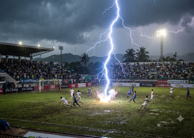 Rayo cae sobre futbolista durante partido en Tailandia