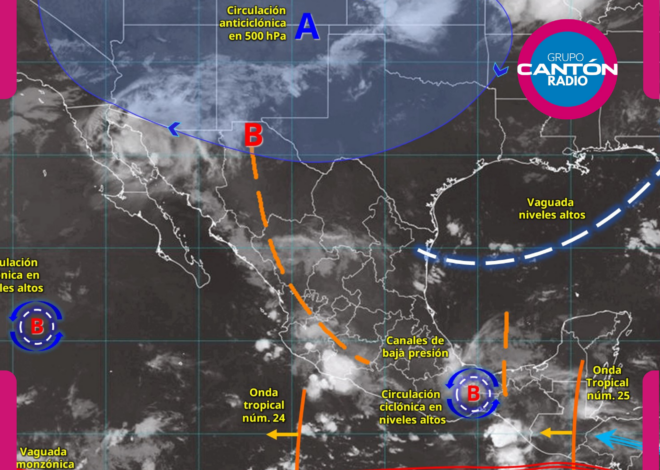 Lluvias fuertes continuarán en Quintana Roo y la Península de Yucatán; vigilan avance de la onda tropical 25