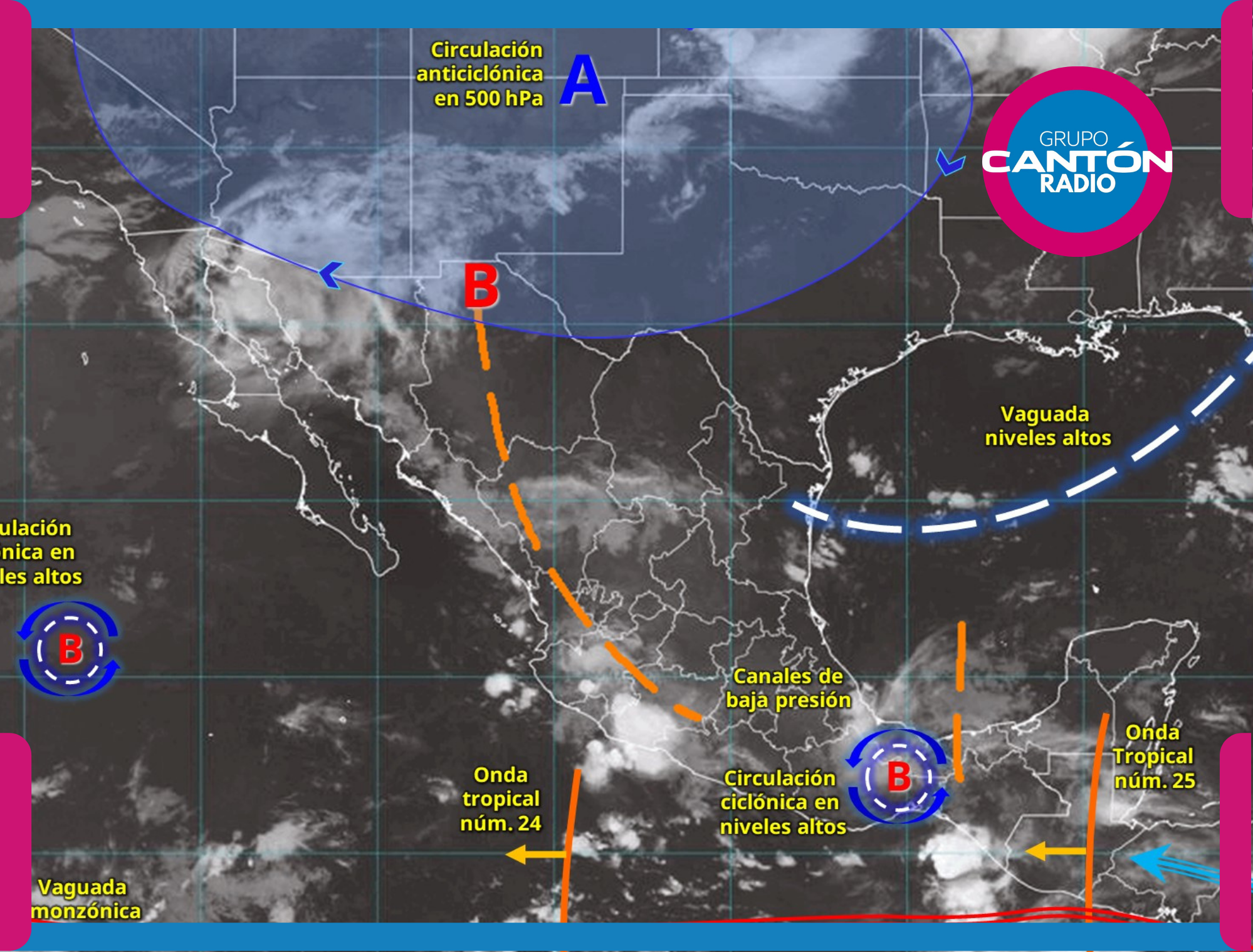 Lluvias fuertes continuarán en Quintana Roo y la Península de Yucatán; vigilan avance de la onda tropical 25