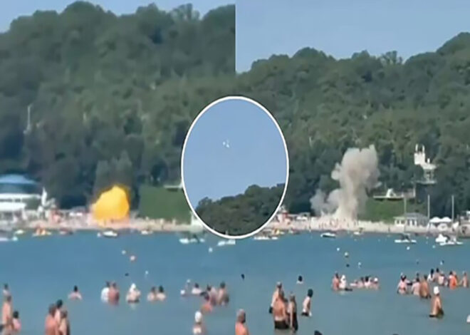 Dron derrumbado cae sobre playa llena de turistas en Rusia: mueren 7 personas