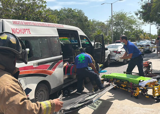 Brutal carambola en Cancún: 17 heridos tras choque en la Nichupté