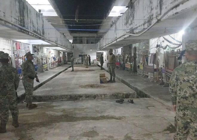 ¡Limpieza en la cárcel! Sacan celulares y presunta droga del penal de Chetumal