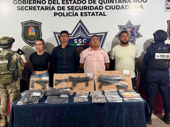 Suburban sospechosa destapa arsenal y droga en zona hotelera de Cancún