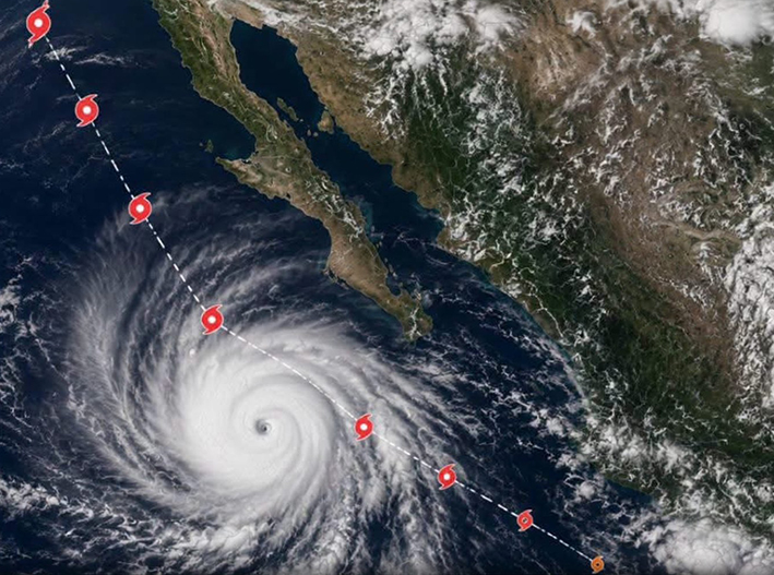 ‘Karina’ se pone brava: escala a huracán categoría 4 en el Pacífico