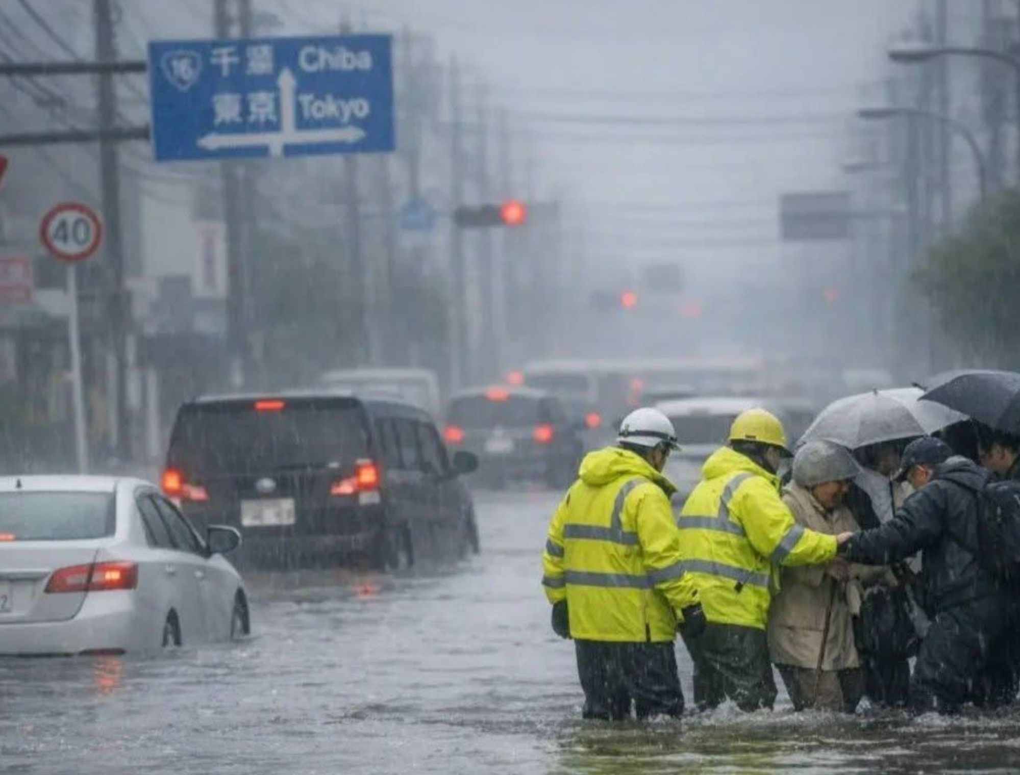 Lluvias extremas en Japón, dejan cinco muertos y estragos viales
