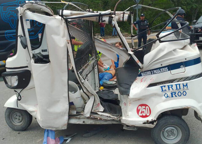 Tragedia sobre ruedas: mototaxista muere tras estrellarse contra un Jetta en Playa del Carmen