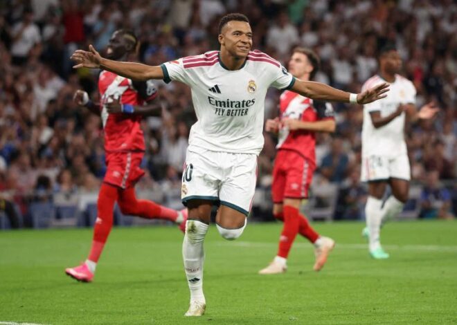 Real Madrid golea 4-1 al Rayo con doblete de Mbappé