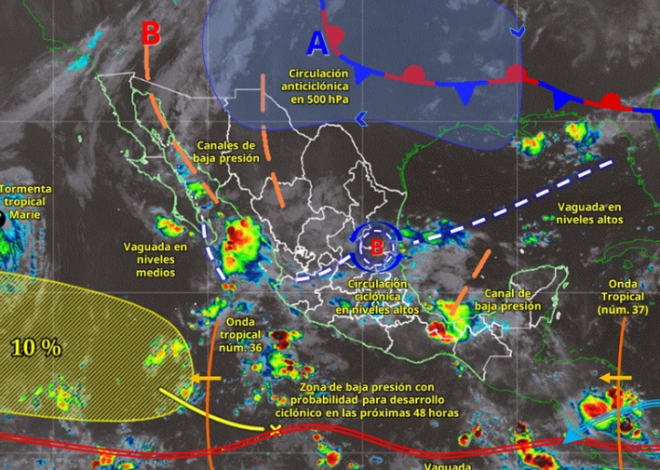 Nueva onda tropical traerá lluvias a Quintana Roo este lunes