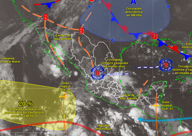 Onda tropical 37 traerá chubascos y calor de hasta 40 grados a Quintana Roo