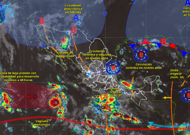 Onda tropical 38 reforzará lluvias en Quintana Roo este miércoles